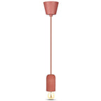 Lampa Wisząca / Trzonek:E27 / Gips / Czerwony