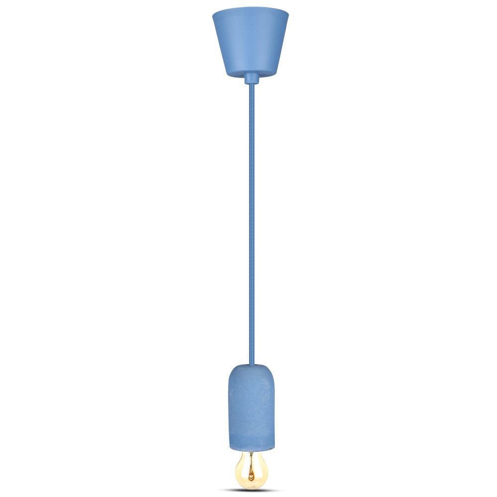 Lampa Wisząca / Trzonek:E27 / Gips / Niebieski