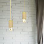 Lampa Wisząca / Trzonek:E27 / Gips / Żółty