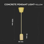 Lampa Wisząca / Trzonek:E27 / Gips / Żółty