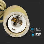 Lampa Wisząca / Trzonek:E27 / Gips / Żółty