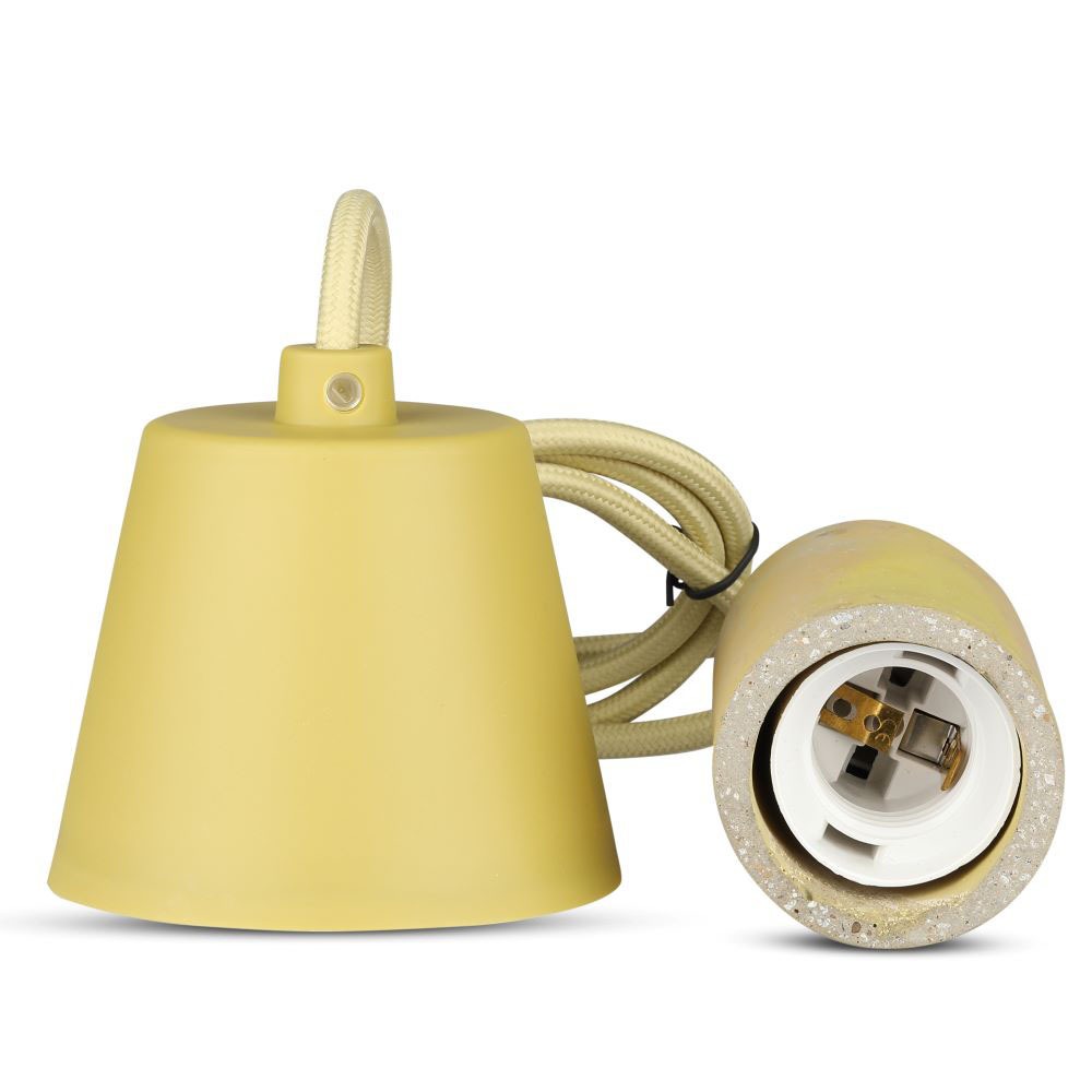 Lampa Wisząca / Trzonek:E27 / Gips / Żółty