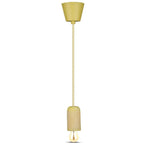 Lampa Wisząca / Trzonek:E27 / Gips / Żółty
