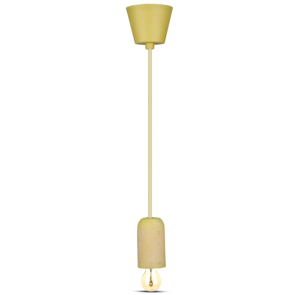 Lampa Wisząca / Trzonek:E27 / Gips / Żółty
