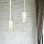 Lampa Wisząca / Trzonek:E27 / Gips / Biały