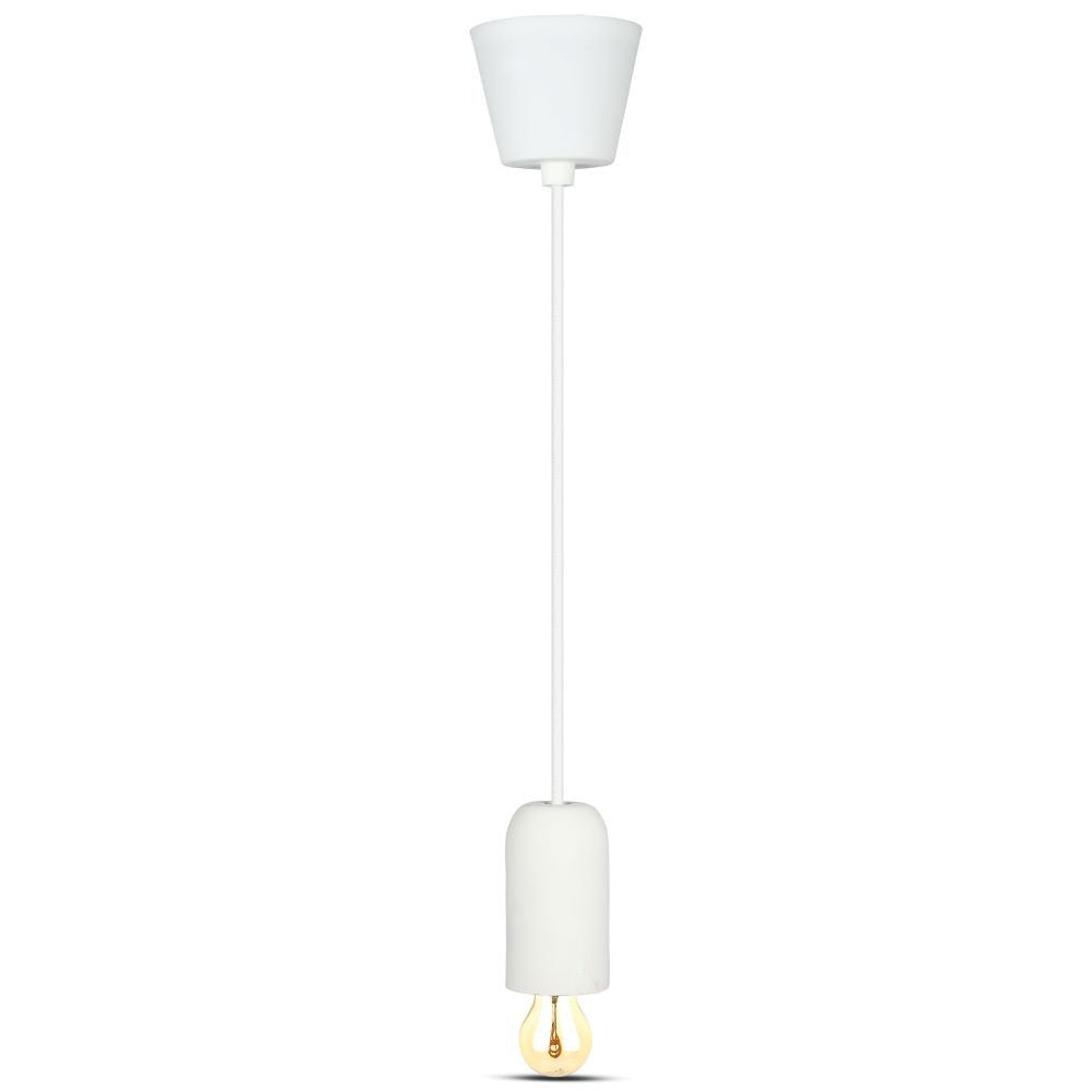 Lampa Wisząca / Trzonek:E27 / Gips / Biały