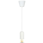 Lampa Wisząca / Trzonek:E27 / Gips / Biały