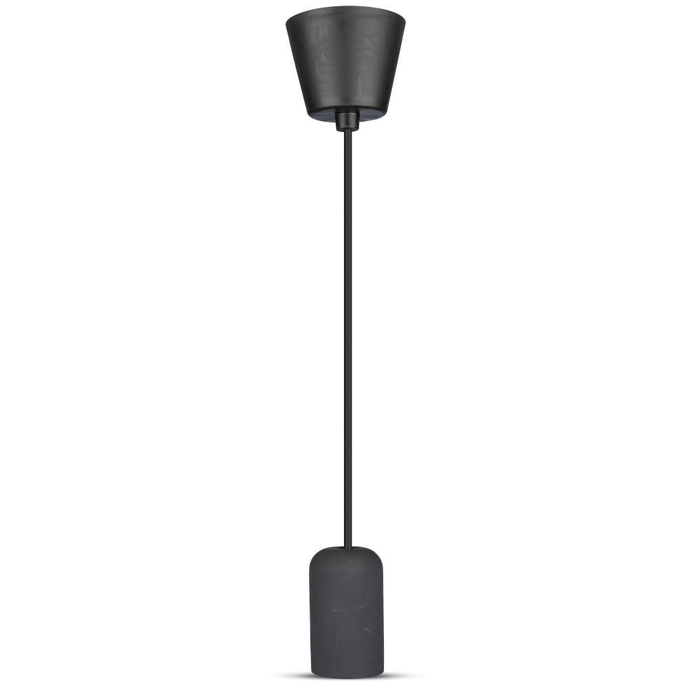 Lampa Wisząca / Trzonek:E27 / Gips / Czarny