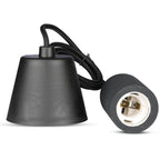 Lampa Wisząca / Trzonek:E27 / Gips / Czarny