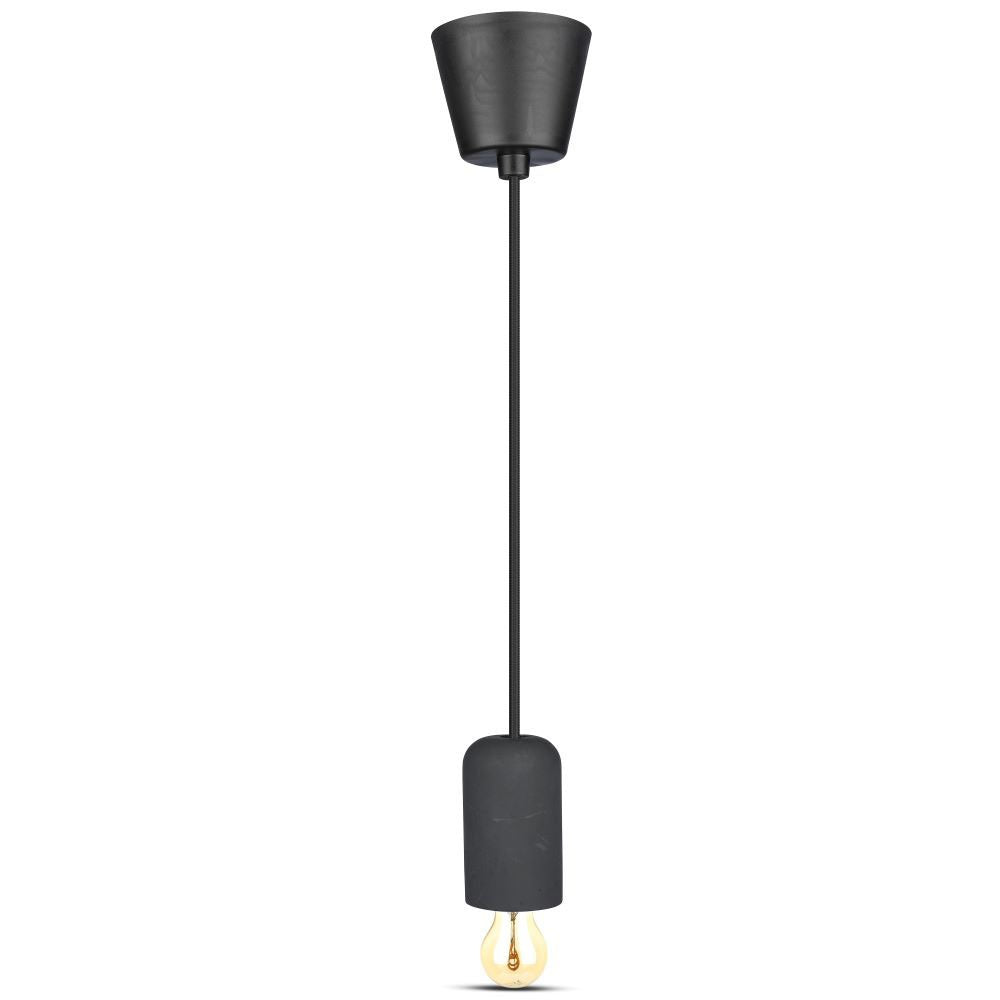 Lampa Wisząca / Trzonek:E27 / Gips / Czarny