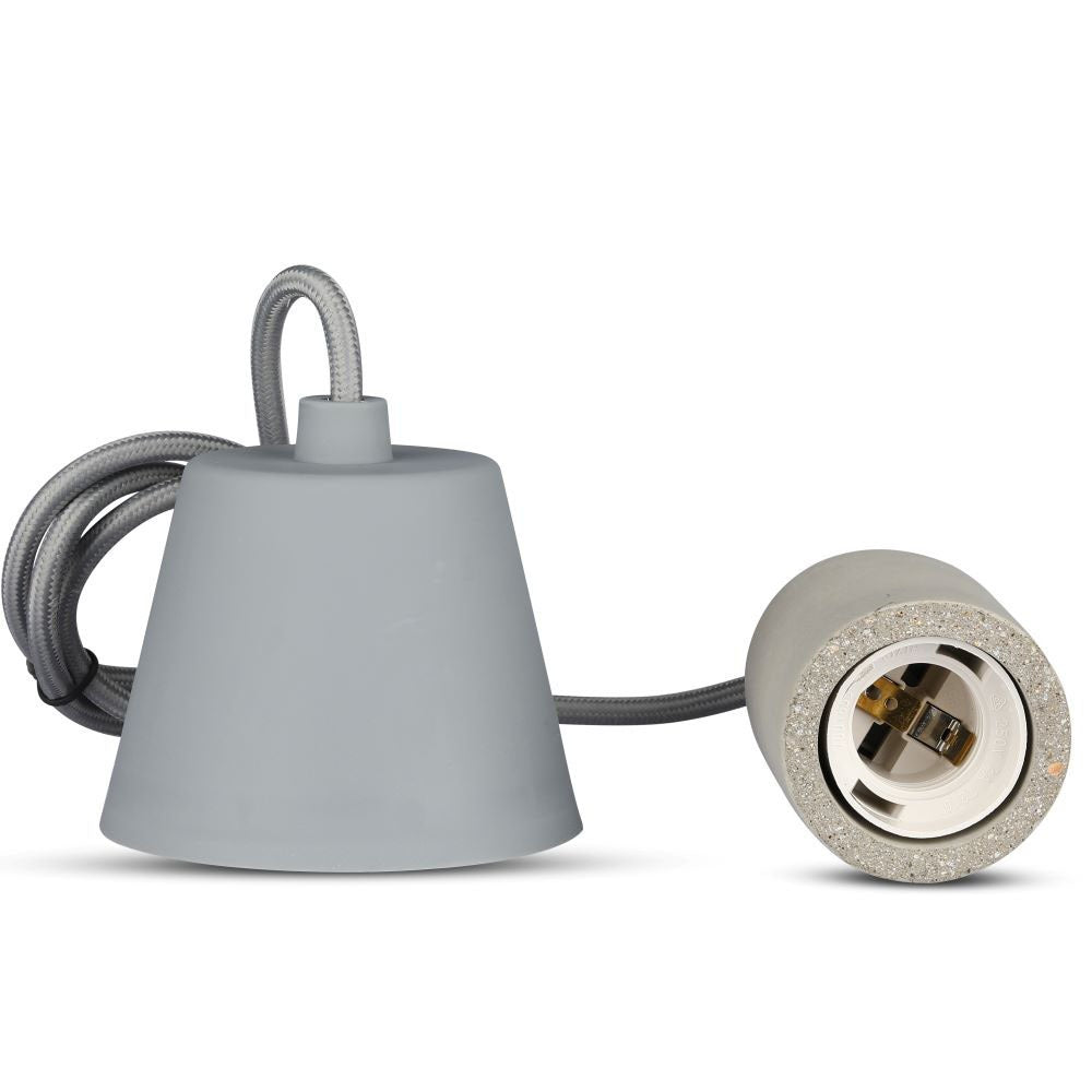 Lampa Wisząca / Trzonek:E27 / Gips / Szary