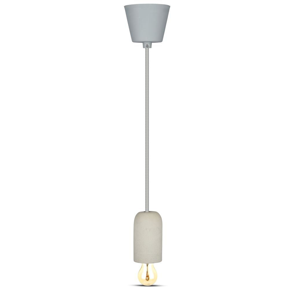 Lampa Wisząca / Trzonek:E27 / Gips / Szary