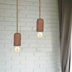 Lampa Wisząca / Trzonek:E27 / Gips / Brązowy