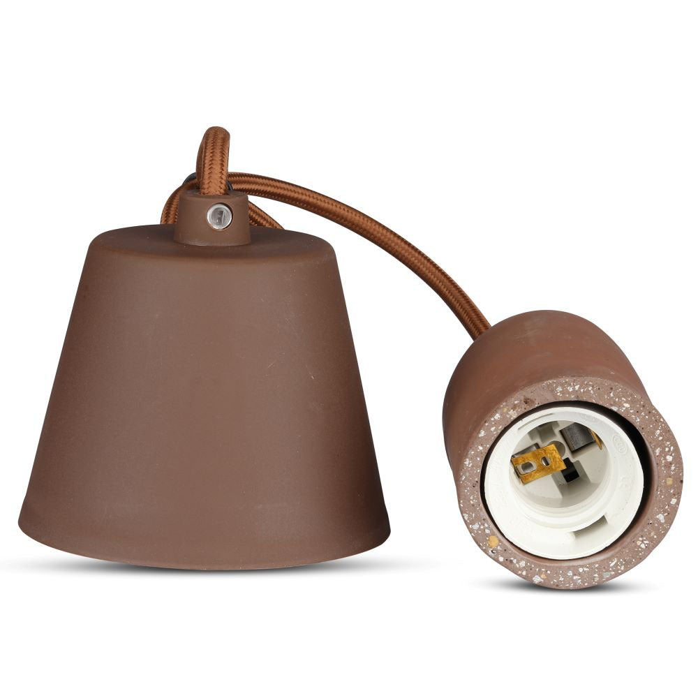 Lampa Wisząca / Trzonek:E27 / Gips / Brązowy