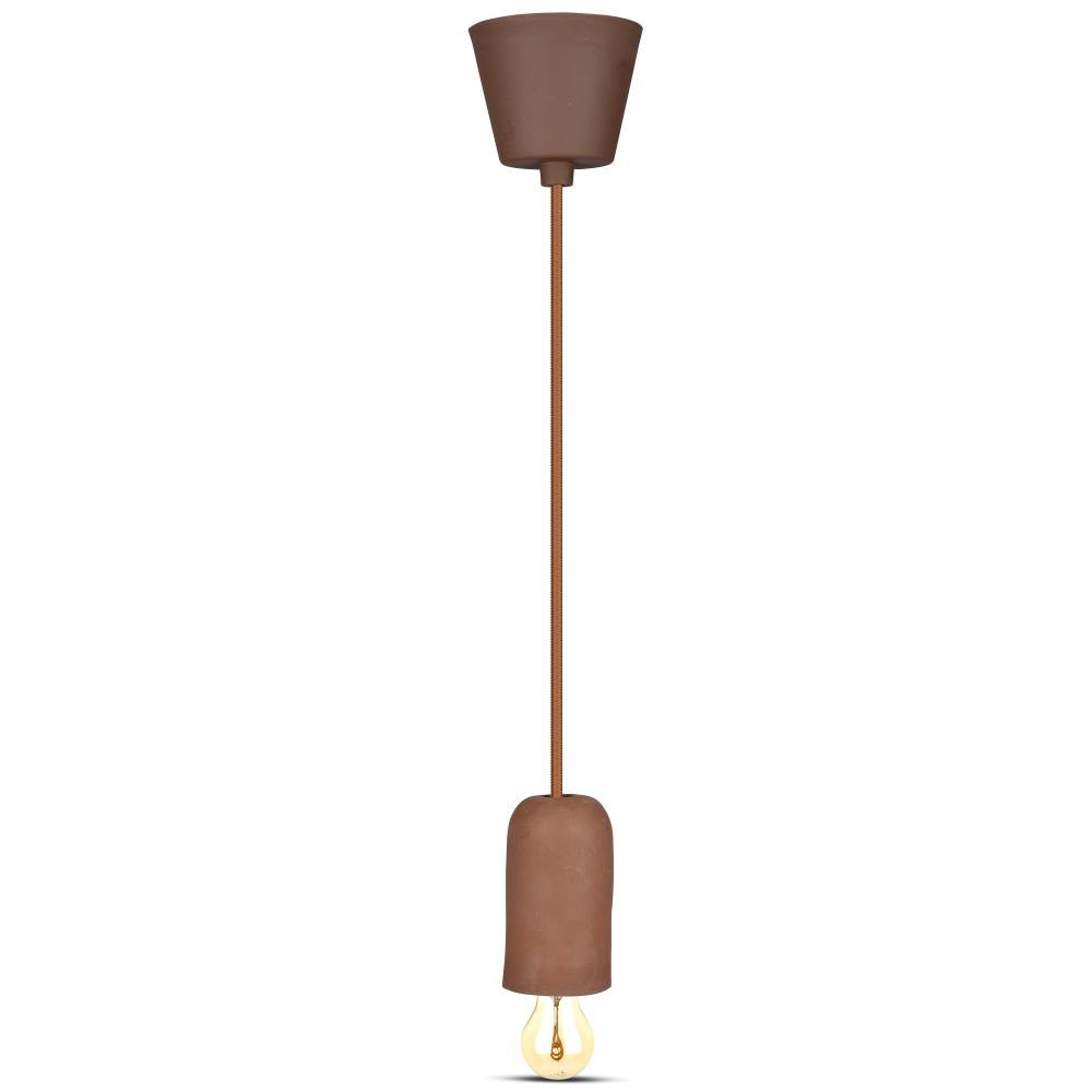 Lampa Wisząca / Trzonek:E27 / Gips / Brązowy