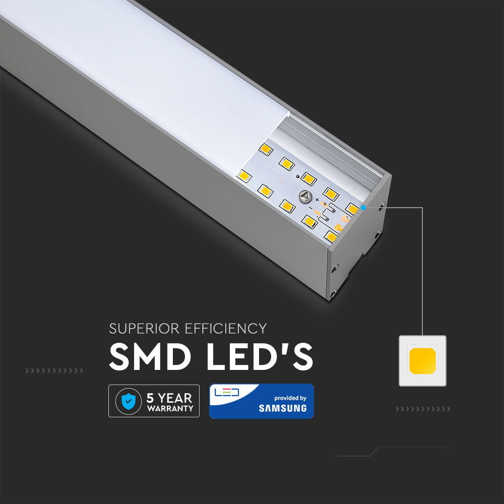 40W Lampa Liniowa LED / Chip SAMSUNG / Barwa:4000K / Obudowa: Srebrna