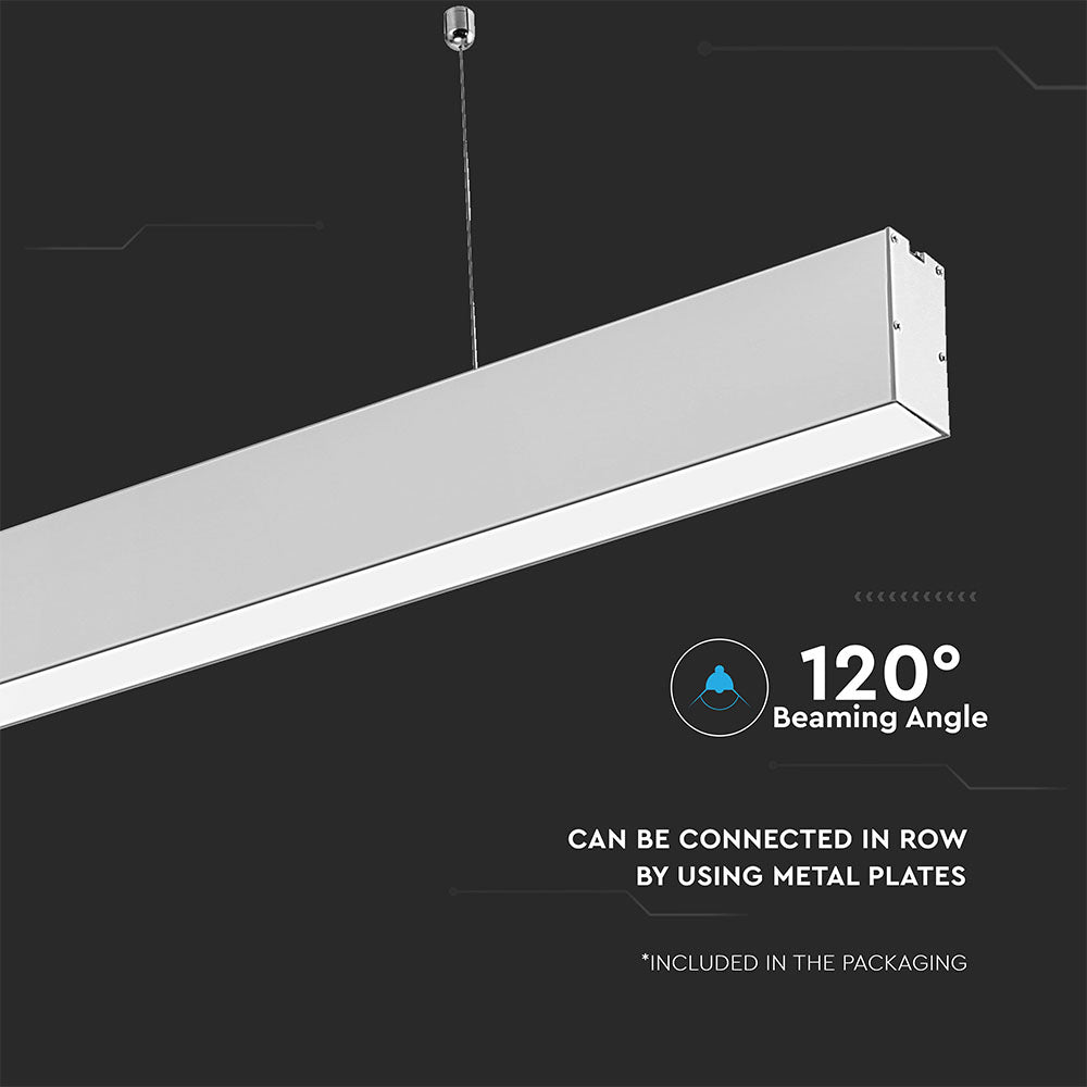 40W Lampa Liniowa LED / Chip SAMSUNG / Barwa:4000K / Obudowa: Srebrna