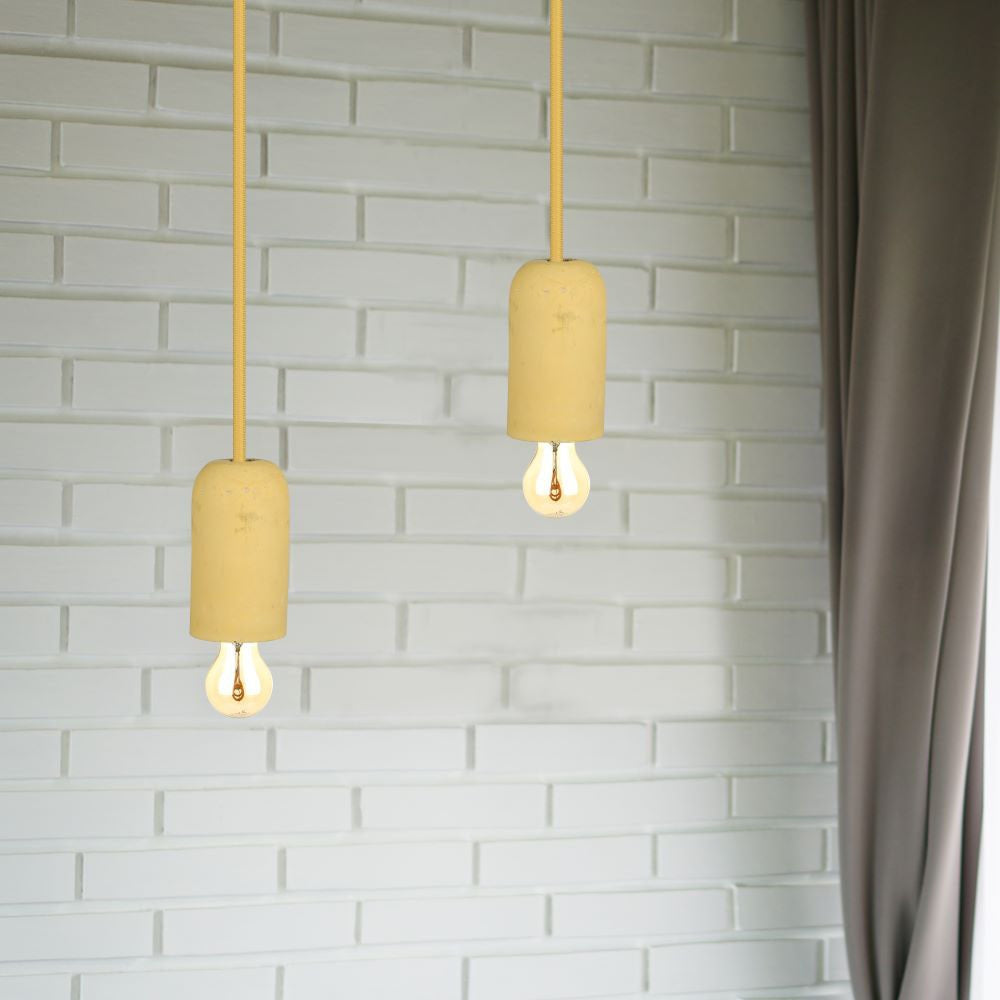 Lampa Wisząca / Trzonek:E27 / Gips / Beżowy