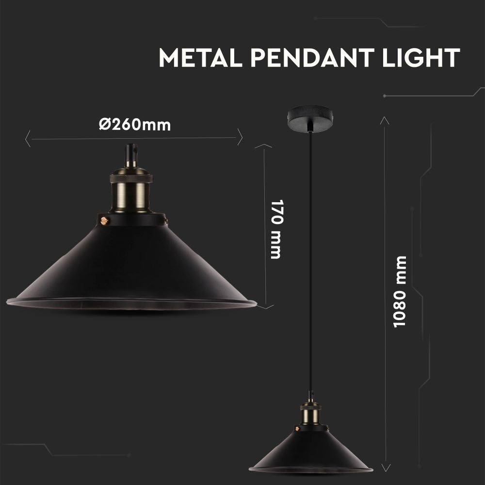 Lampa wisząca / Retro / Czarna