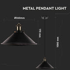 Lampa wisząca / Retro / Czarna