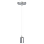 Lampa wisząca / oprawka chrom + przewód Biały
