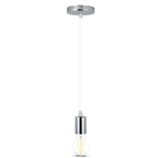 Lampa wisząca / oprawka chrom + przewód Biały