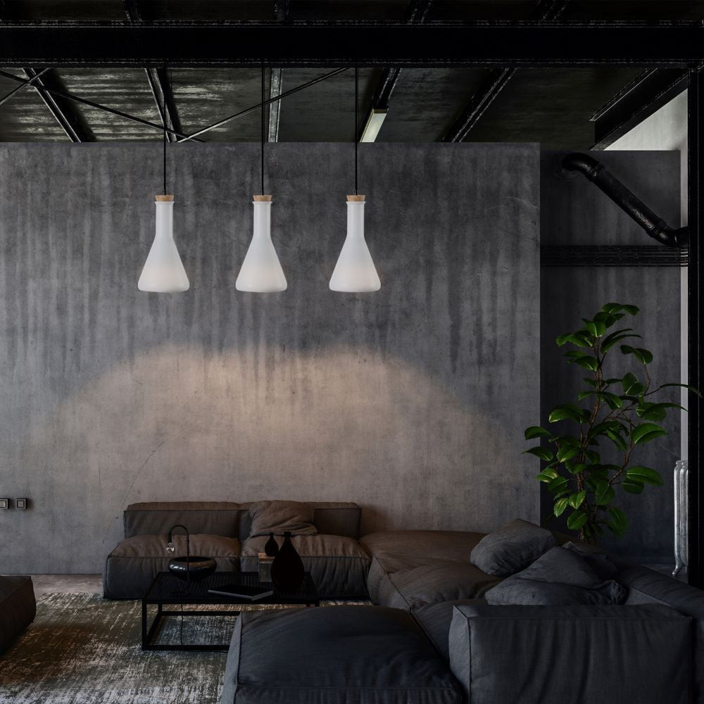 Lampa wisząca / Klosz: Szklany/ Biały