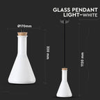 Lampa wisząca / Klosz: Szklany/ Biały