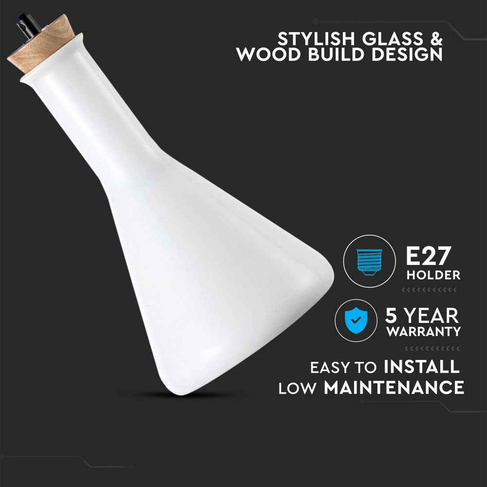 Lampa wisząca / Klosz: Szklany/ Biały