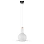 Lampa wisząca / Klosz: Szklany/ Biały