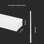 40W Lampa Liniowa LED / Chip SAMSUNG / Barwa:6400K / Obudowa: Biała