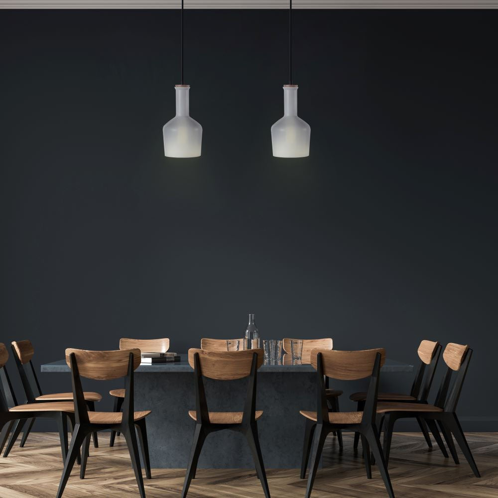 Lampa wisząca / Klosz: Szklany/ Biały