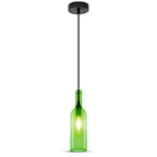 Lampa wisząca butelka / Klosz: Szklany / Zielony