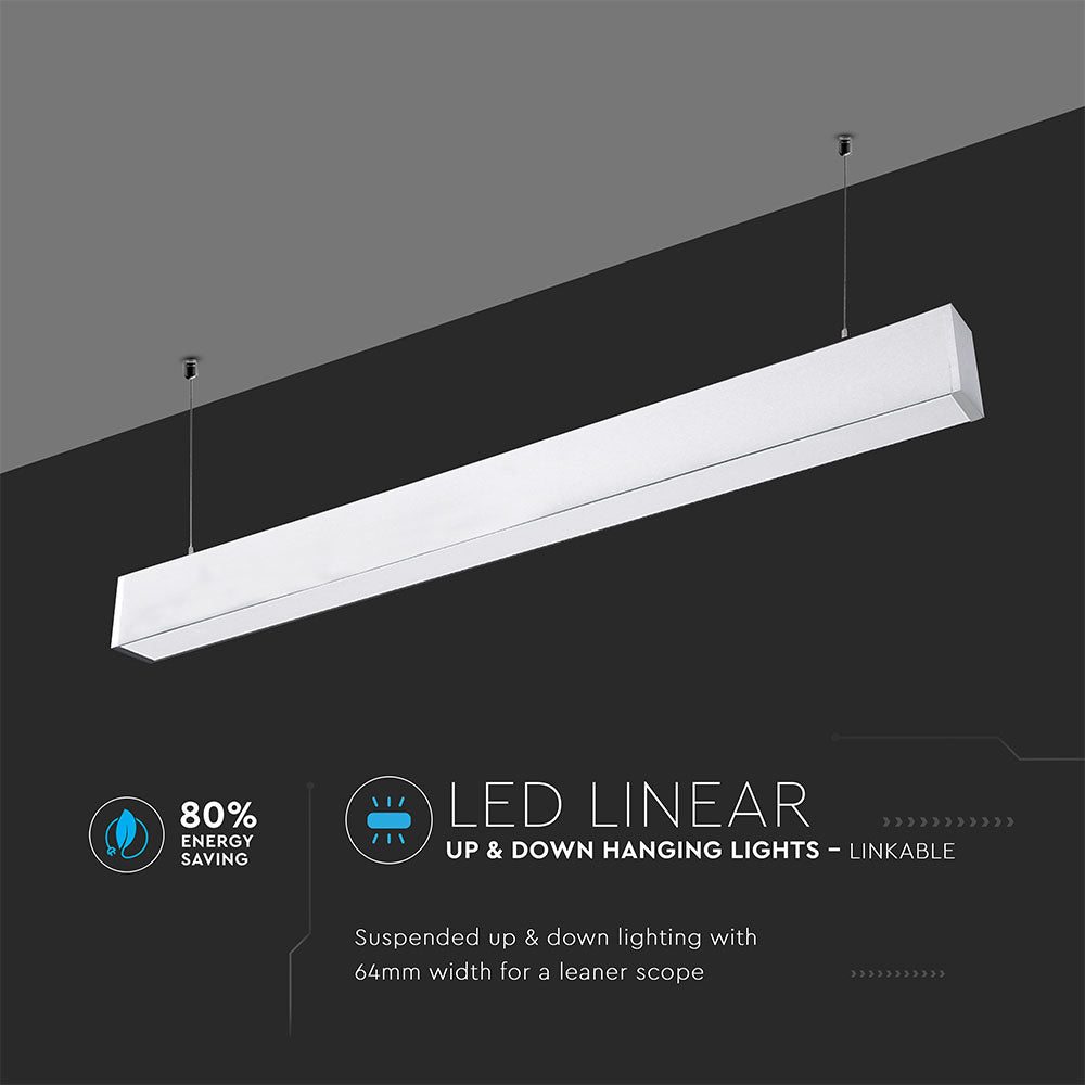 60W Lampa Liniowa LED / Chip SAMSUNG / Barwa:4000K / Obudowa: Biała