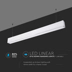 60W Lampa Liniowa LED / Chip SAMSUNG / Barwa:4000K / Obudowa: Biała