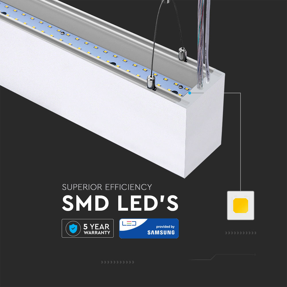 60W Lampa Liniowa LED / Chip SAMSUNG / Barwa:4000K / Obudowa: Biała