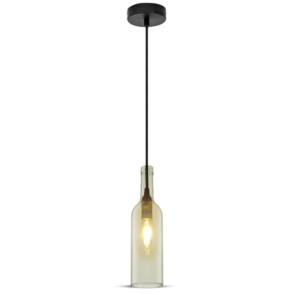 Lampa wisząca butelka / Klosz: Szklany / Transparentny