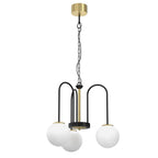 żyrandol Cambridge (glass 2815) black/brass 3xE14