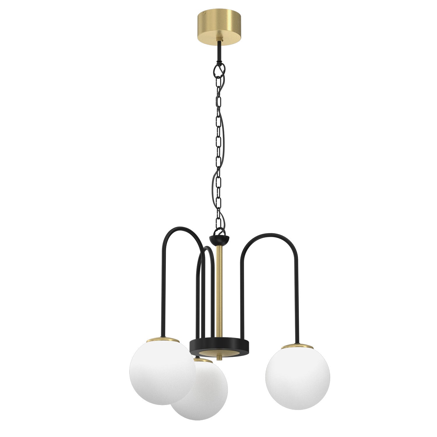 żyrandol Cambridge (glass 2815) black/brass 3xE14