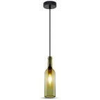Lampa wisząca butelka / Klosz: Szklany / Szary