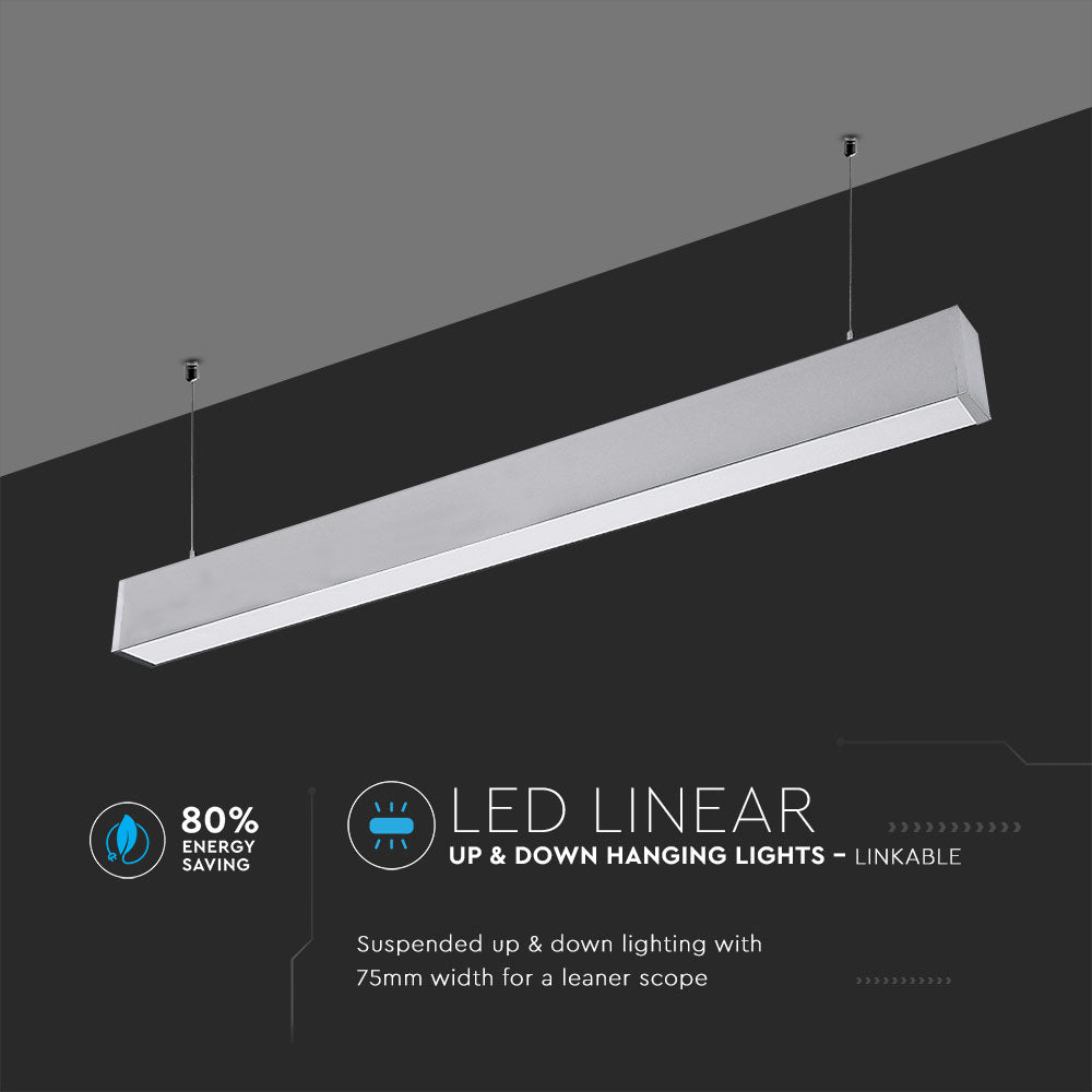 60W Lampa Liniowa LED / Chip SAMSUNG / Barwa:4000K / Obudowa: Srebrna