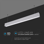 60W Lampa Liniowa LED / Chip SAMSUNG / Barwa:4000K / Obudowa: Srebrna