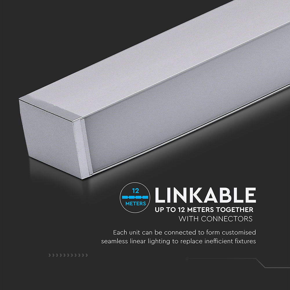 60W Lampa Liniowa LED / Chip SAMSUNG / Barwa:4000K / Obudowa: Srebrna