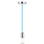 Lampa wisząca / oprawka chrom + przewód Niebieski