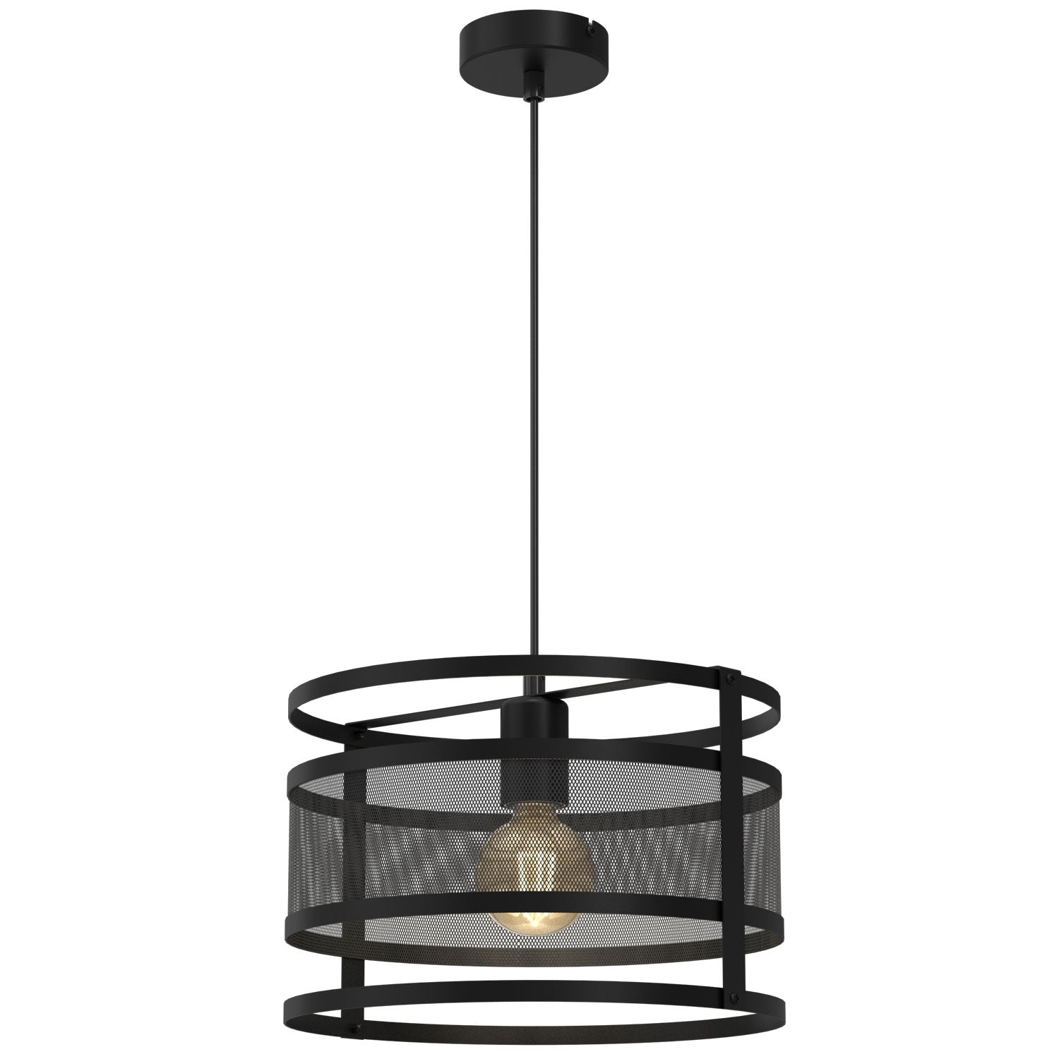 żyrandol Rim black 1xE27