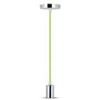 Lampa wisząca / oprawka chrom + przewód Zielony
