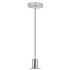 Lampa wisząca / oprawka chrom + przewód Szary