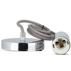 Lampa wisząca / oprawka chrom + przewód Szary