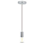Lampa wisząca / oprawka chrom + przewód Szary