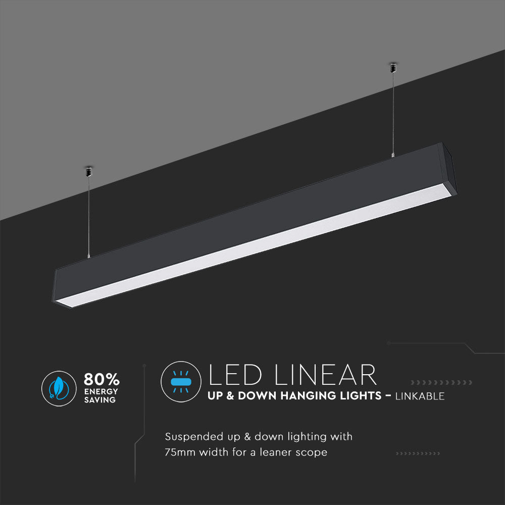 60W Lampa Liniowa LED / Chip SAMSUNG / Barwa:4000K / Obudowa: Czarna